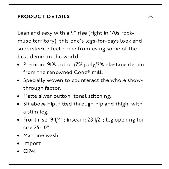9” HIGH RISE SKINNY - Picture 5 of 12